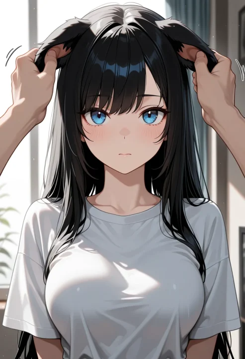 相手の耳をつかむの生成例
