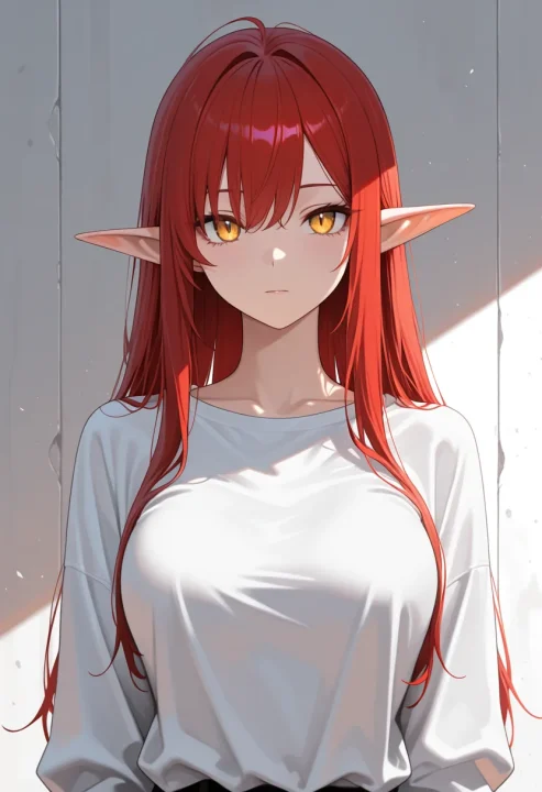 長いとがった耳の生成例