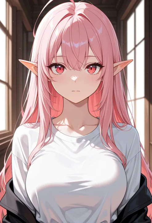 とがった耳の生成例