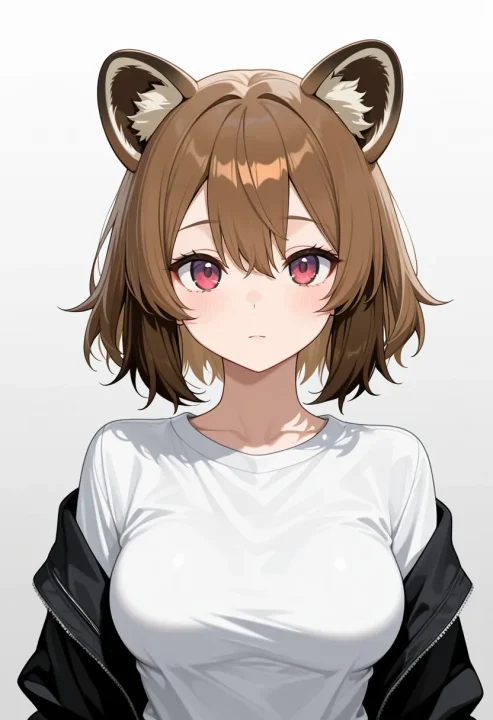 アライグマの耳の生成例