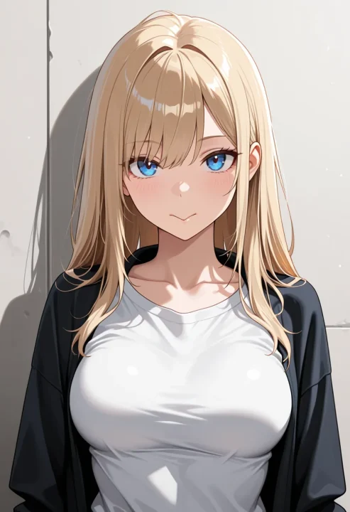 半目(__=)の生成例