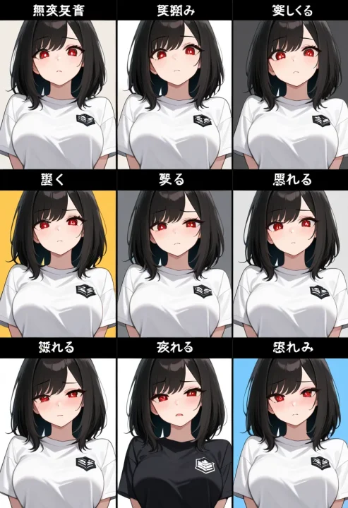 表情チャートの生成例