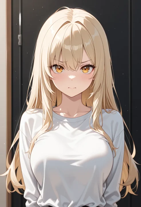 眉をひそめるの生成例