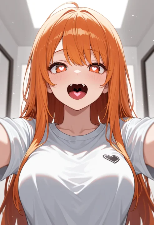 口にハートの生成例