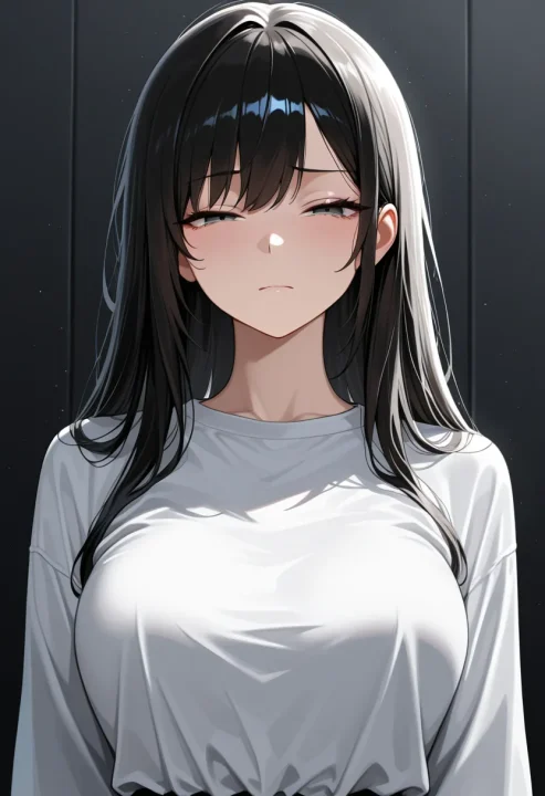 目を細めるの生成例