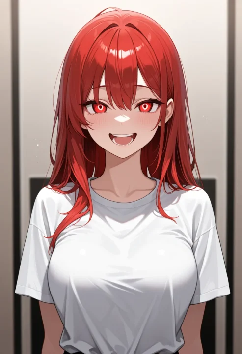 笑いをこらえるの生成例