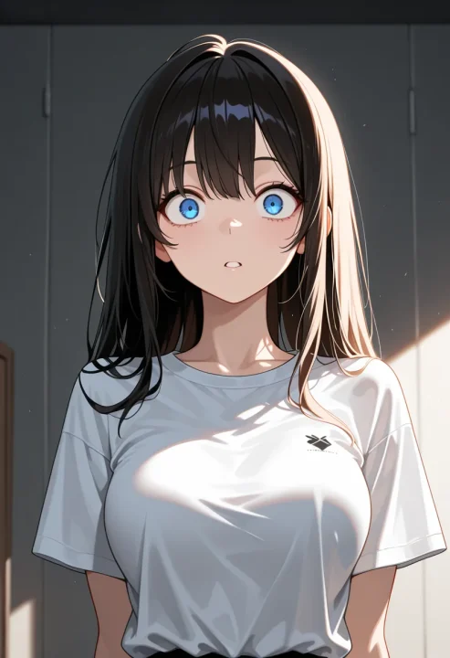目を見開くの生成例