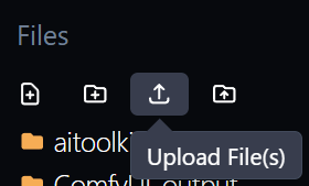 paperspaceにA1111_env.ipynbをアップロードする画面