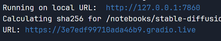 起動ログに表示されるgradio.liveのURL
