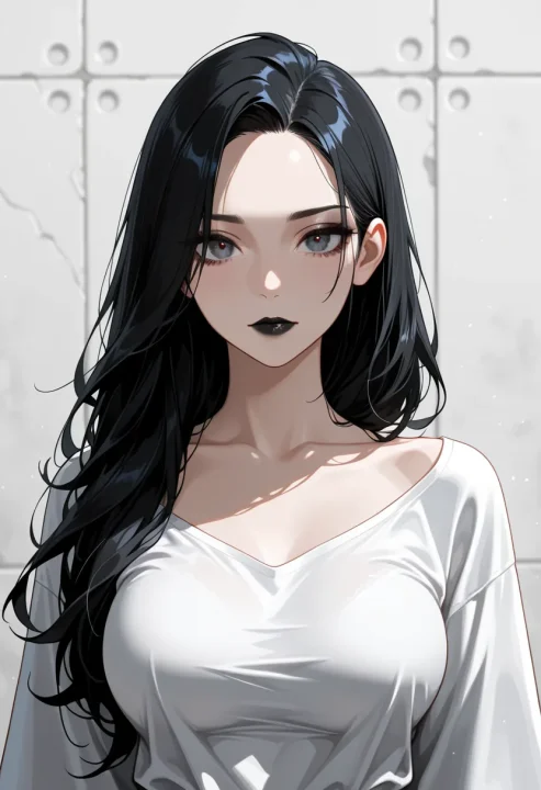 黒のリップの生成例