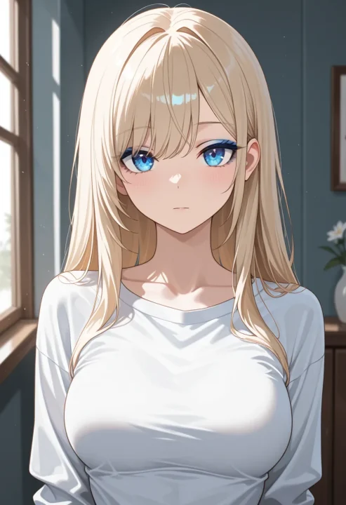 青のアイシャドウの生成例