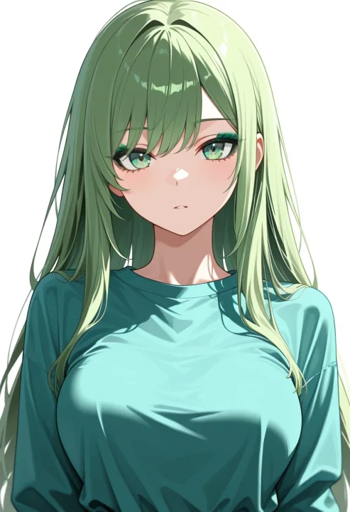 緑のアイシャドウの生成例