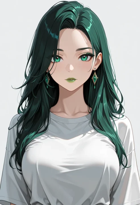 緑のリップの生成例