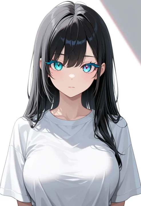 左右で違うまつげの生成例