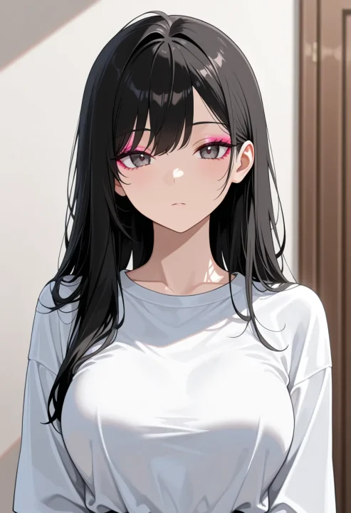 ピンクのアイシャドウの生成例