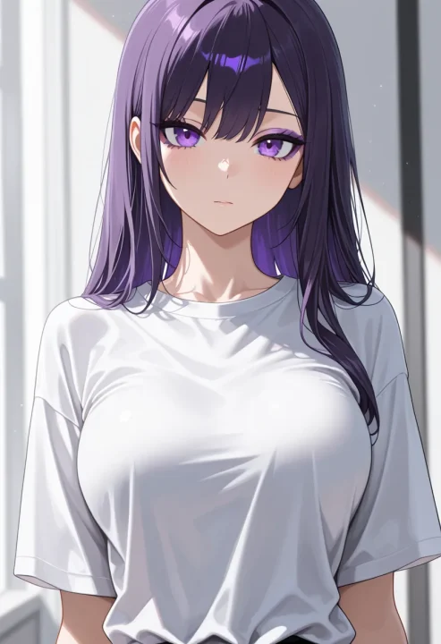 紫のアイシャドウの生成例
