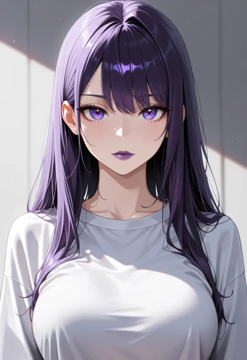 紫のリップの生成例
