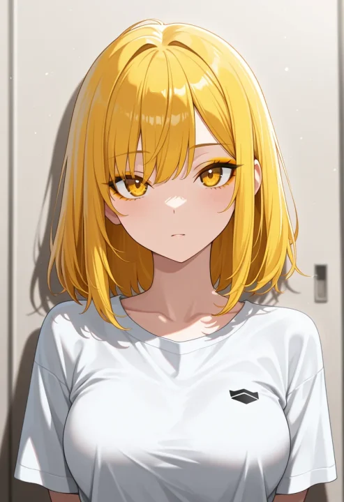 黄色のアイシャドウの生成例