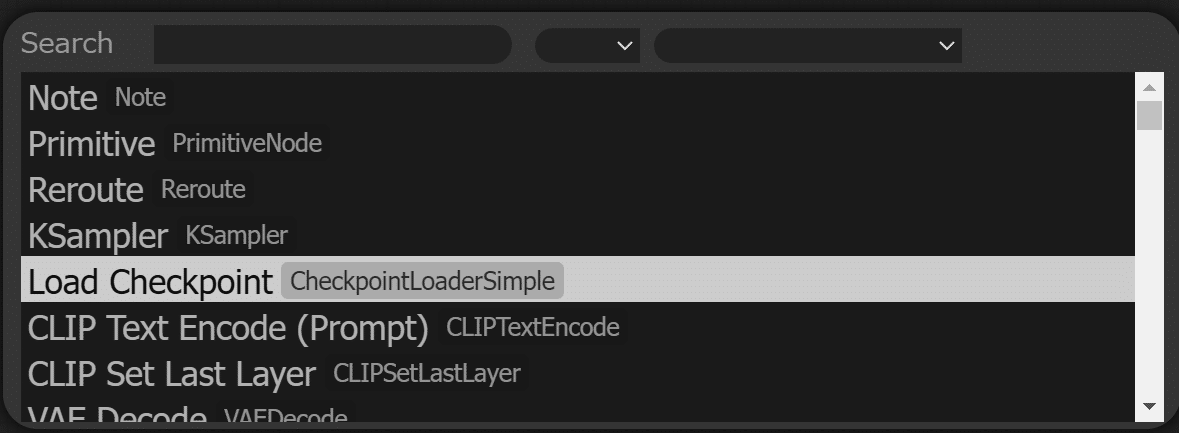 Load Checkpointノードを追加した画面