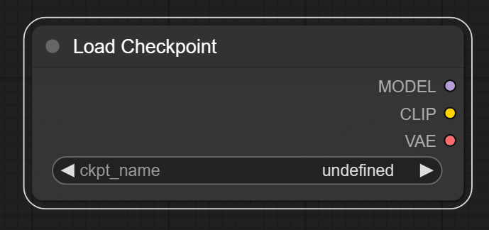 Load Checkpointでモデルを選択する