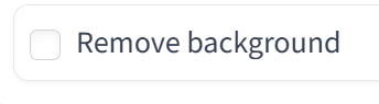 Extrasタブに追加されたRemove backgroundのチェック項目