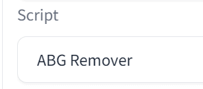 img2imgのScriptに表示されたABG Remover