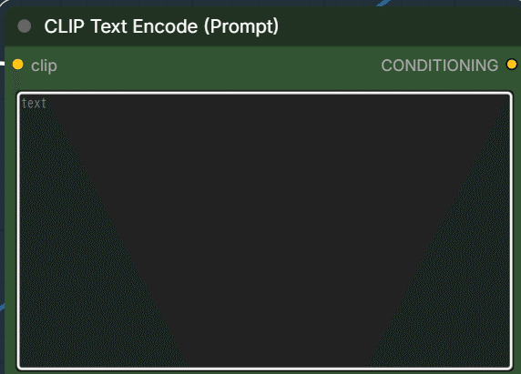 CLIP Text Encode（Prompt）ノードの設定画面