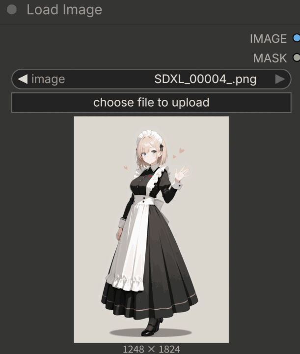 ComfyUI-See-throughのワークフロー画面
