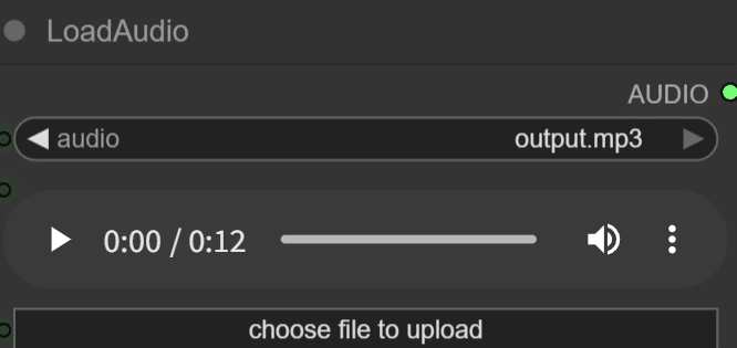 ComfyUIのLoadAudioノードの設定