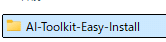 AI-Toolkit-Easy-Installのzipを解凍したフォルダ