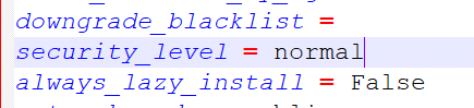 config.iniのsecurity_levelを変更する