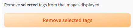 Remove selected tagsで選択したタグを削除する