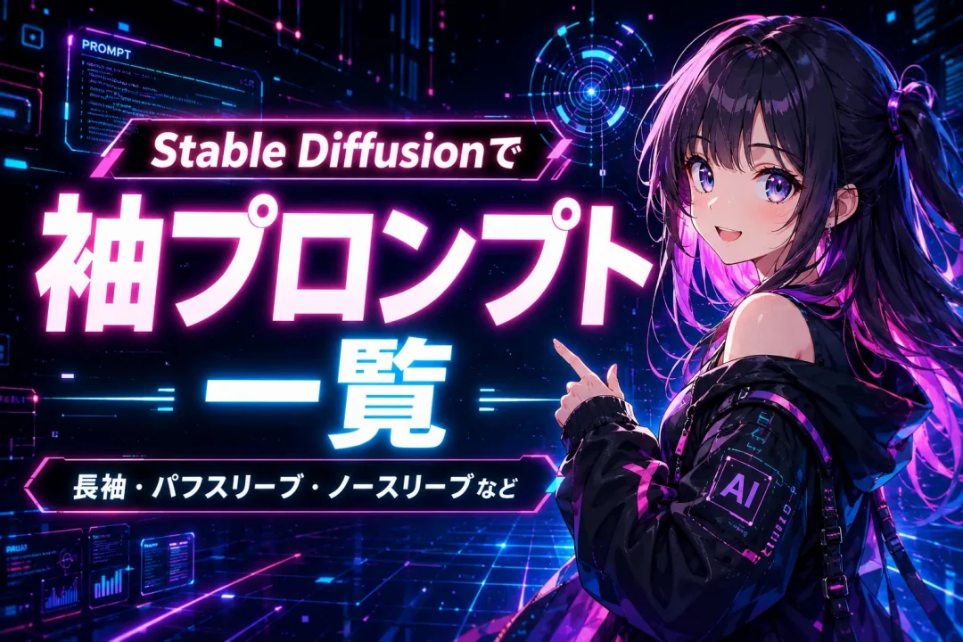 Stable Diffusionの袖プロンプト一覧｜長袖・パフスリーブ・ノースリーブなど【画像付き】