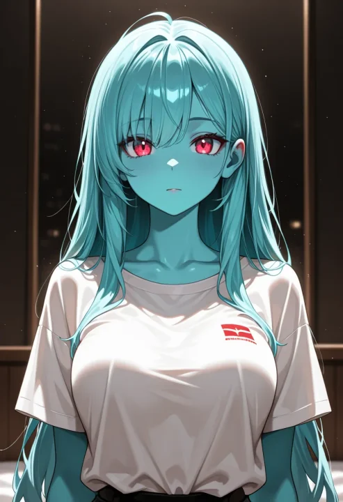 水色の肌の生成例