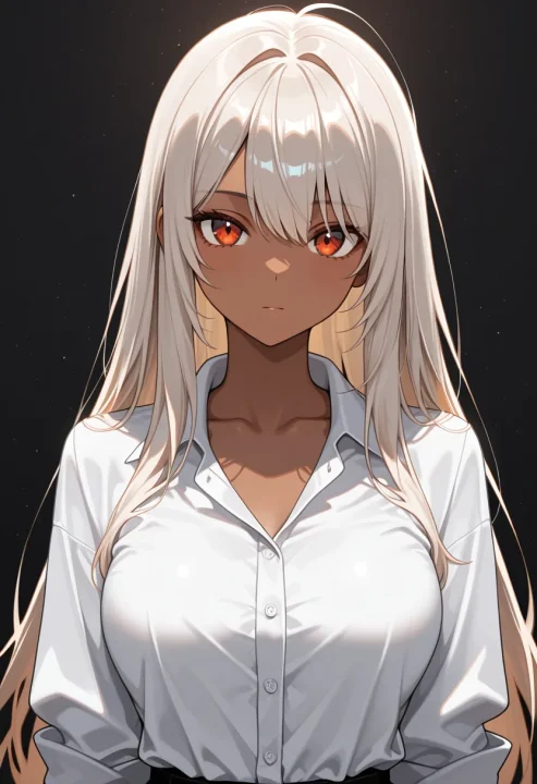褐色肌の女性の生成例