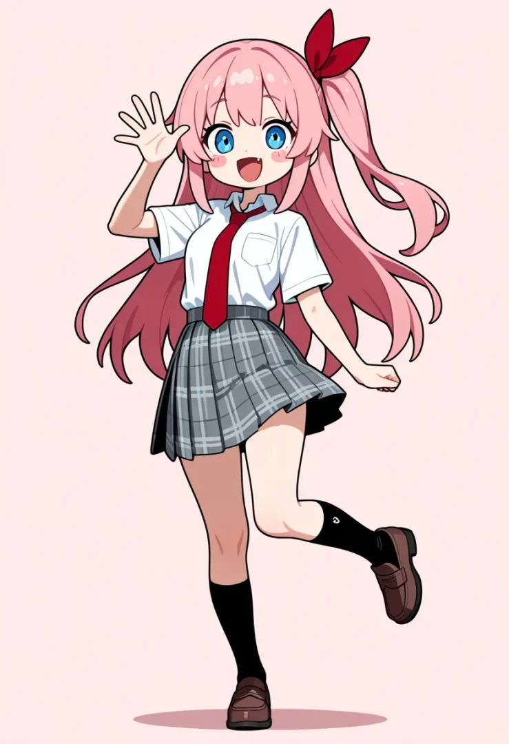 TIPO-200M-ft2で生成した制服姿の女の子