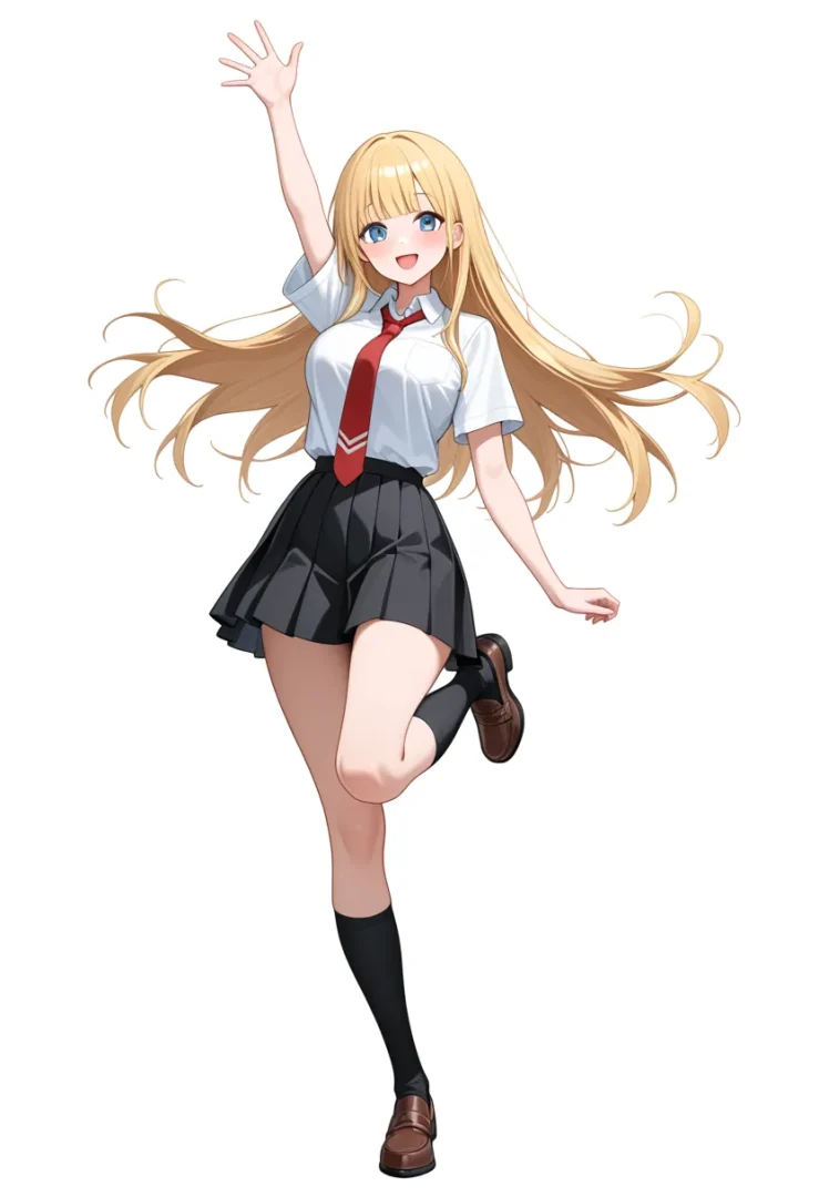 TIPO-500Mで生成した制服姿の女の子