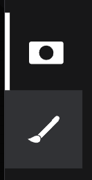 MaskEditorのPaint Penで赤と青の領域を塗ったところ