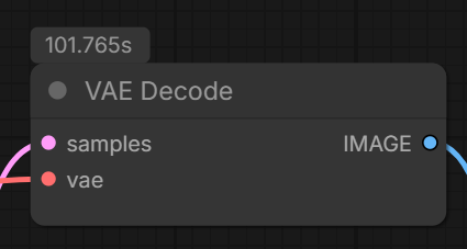 fp16のVAEで生成したときのVAE Decodeの処理時間101.765秒