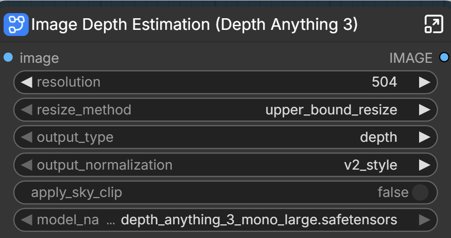 Depth Anything 3の深度推定モデルと出力設定